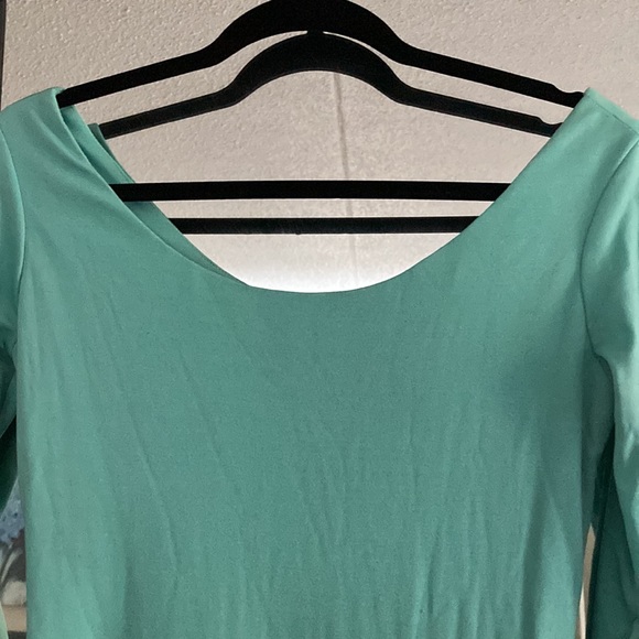 Vintage 1960’s custom teal chiffon evening gown - Picture 4 of 8